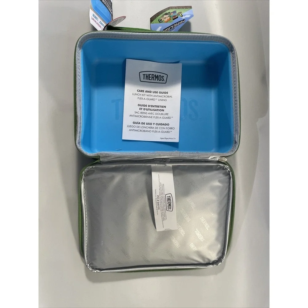 Minecraft Creeper Soft Insulated Back to School Lunchbox Thermos 2021 Mojang NEW